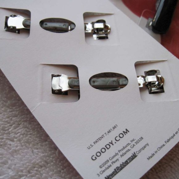 3 Goody Stay Put Slide Proof Hair Barrettes Secure Back Clips Blonde Black Brown - Picture 9 of 12